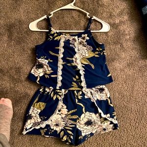 Girls floral romper